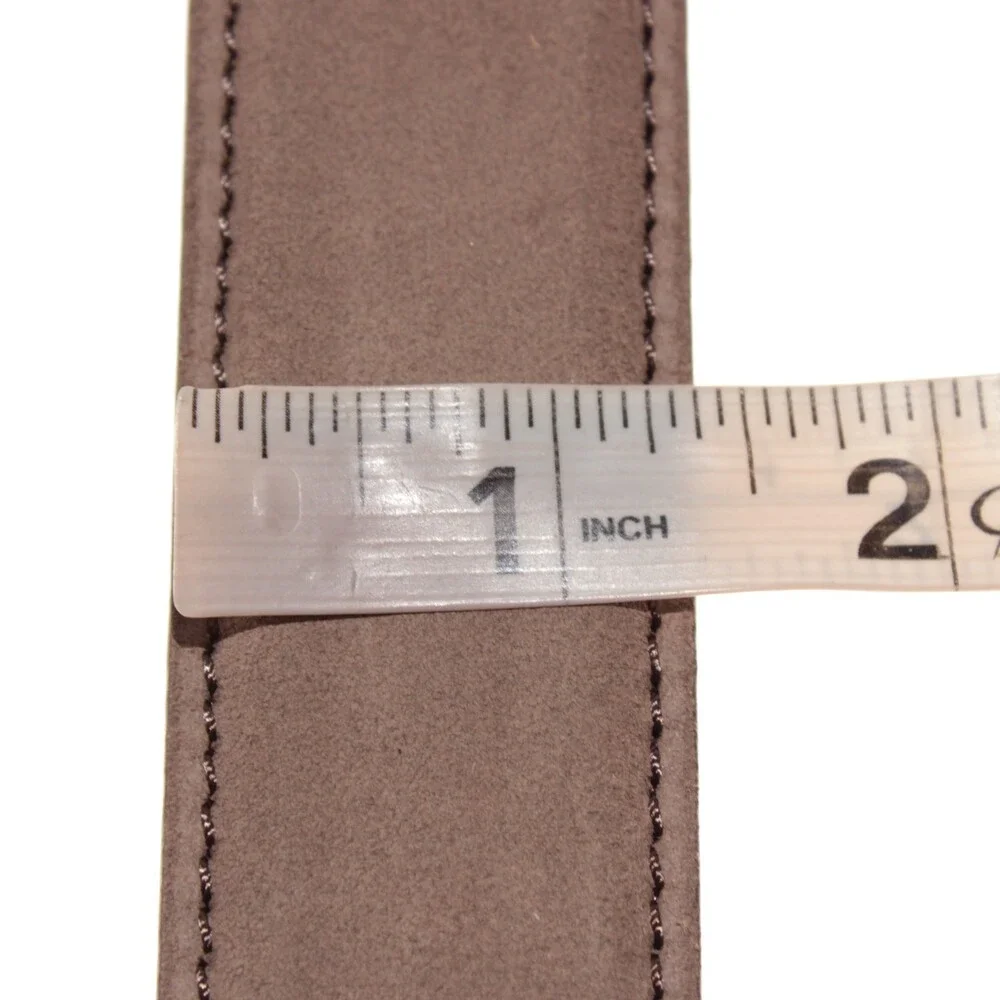 Di Bianco NWT Cut to Size Dress Belt In Solid Brown Suede Leather One Size